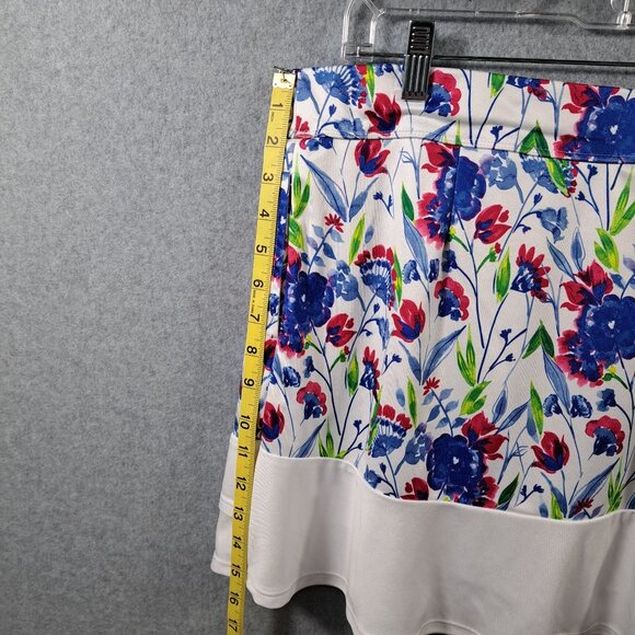 PGA Tour Womens XL Golf Skort Floral Print Pockets Athleisure Colorful Stretch - Picture 4 of 10